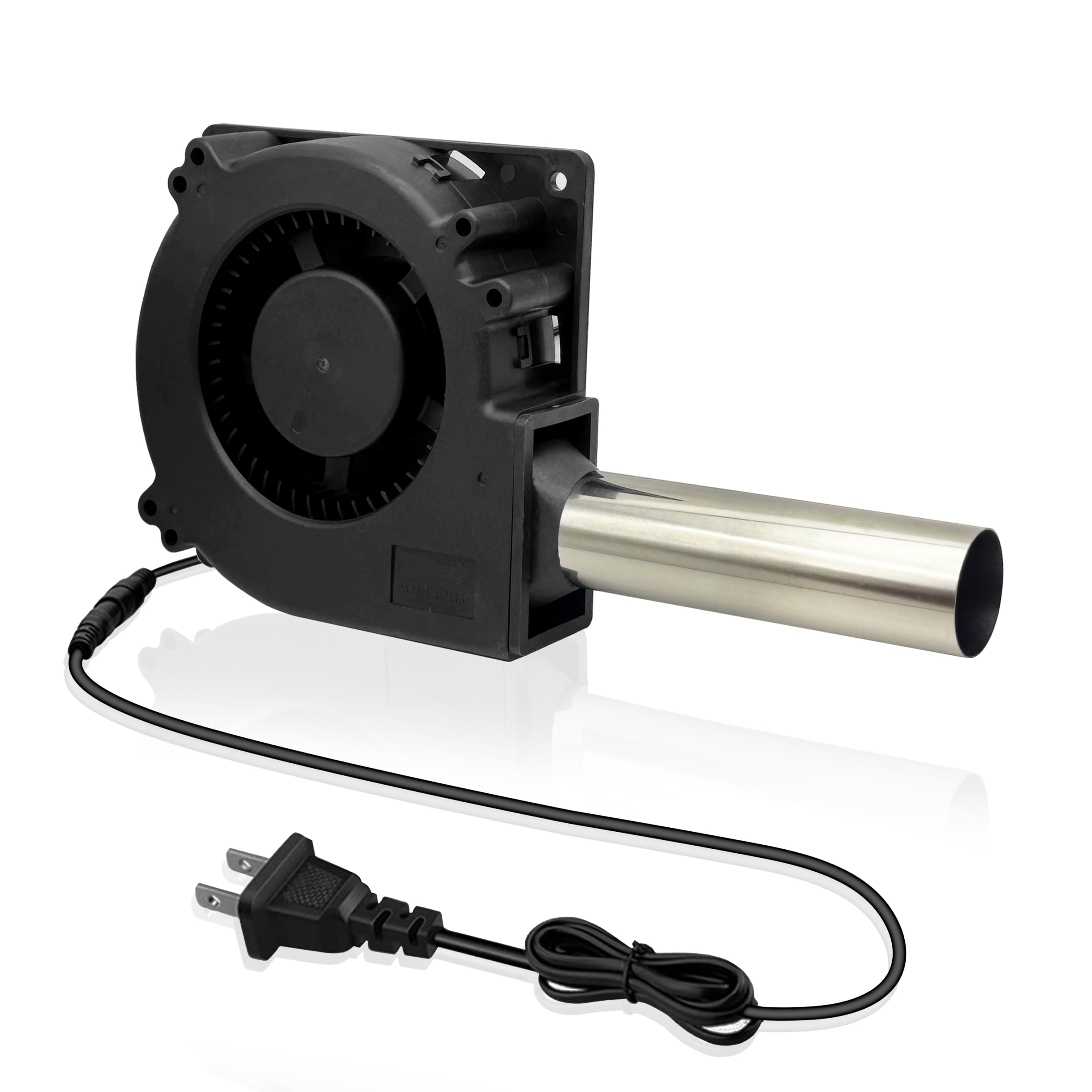 YOWEE 小型换気扇 送風機 シロッコファン 金属ダクト 120 mm x 32 mm AC 100V-240V ブロワーファン バーベキュー プリンター 廃油炉ファン