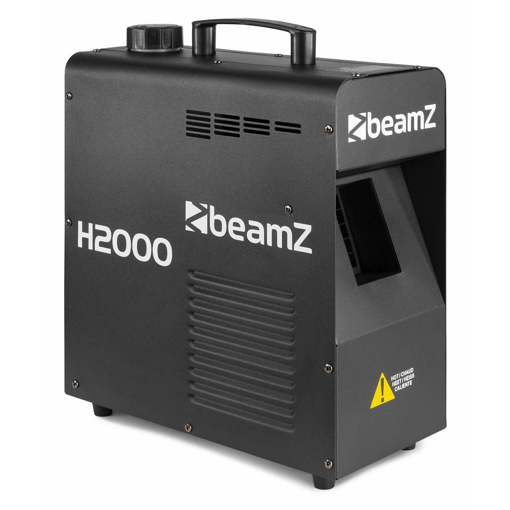 BeamZ H2000 Nebelmaschine, Hazer 1700 Watt mit DMX, Fazer, Smoke, Fog Machine, professionelle Dunst Maschine für Bühnen, Discotheken oder Großveranstaltungen, schwarz