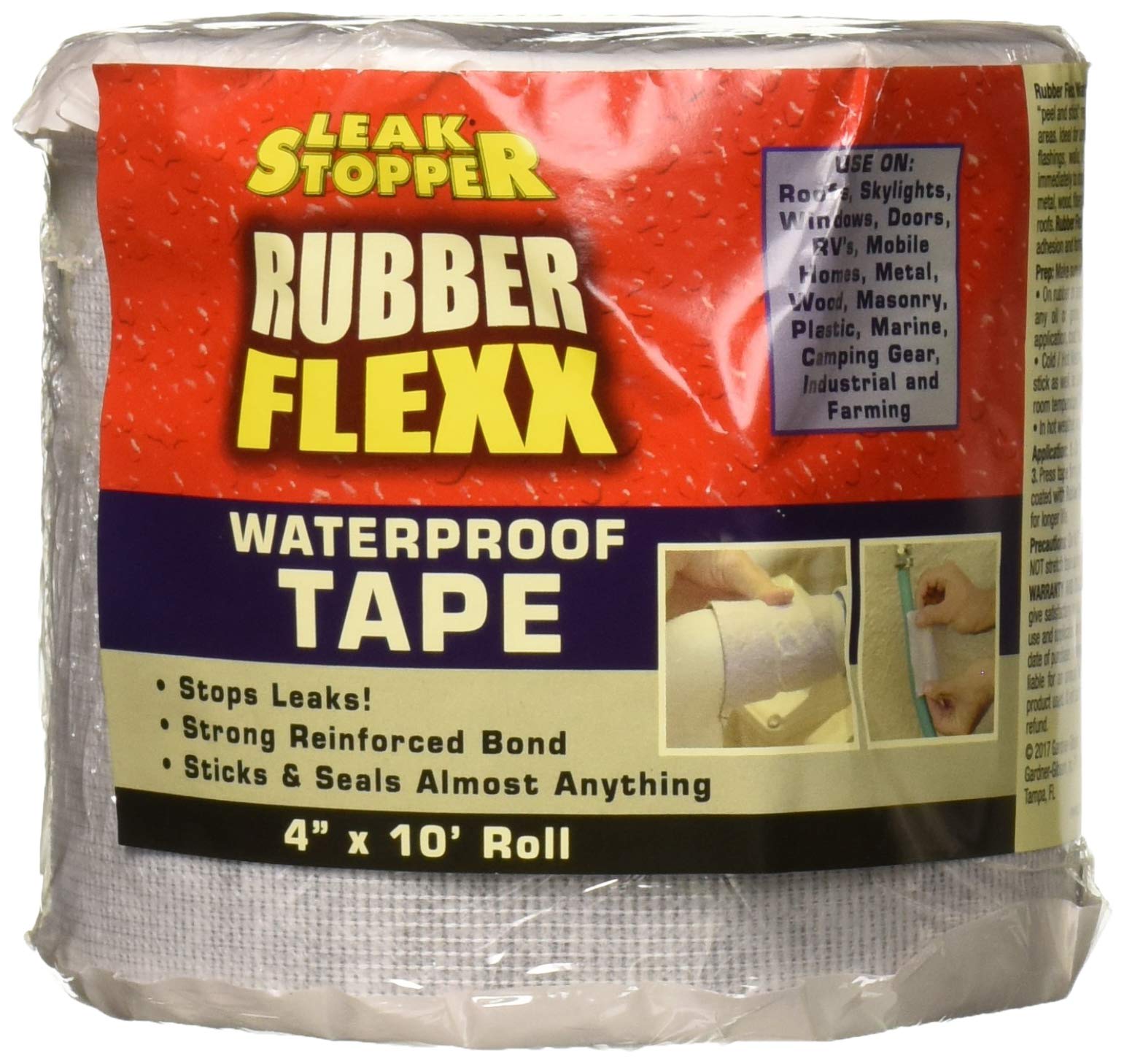 Leak Stopper Gardner-Gibson 4602-GA 4x10 White Flexx Tape, 4" x 10'