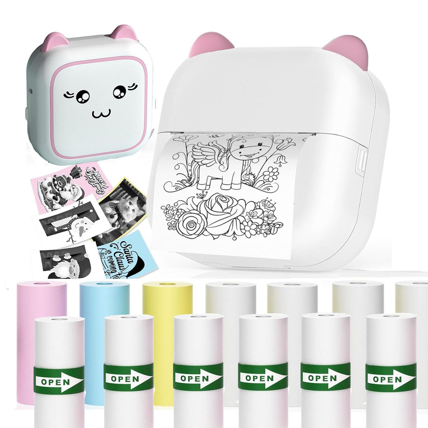 ZEITELĀ® Portable Thermal Mini Printer for Students, for Home Use Bluetooth Printer for Mobile Android and iOS, Mini Sticker Printer for Question Bank, Flashcards, Journal, Photos, Notes, Label ZEITELĀ® Portable Thermal Mini Printer for Students, for Home Use Bluetooth Printer for Mobile Android and iOS, Mini Sticker Printer for Question Bank, Flashcards, Journal, Photos, Notes, Label