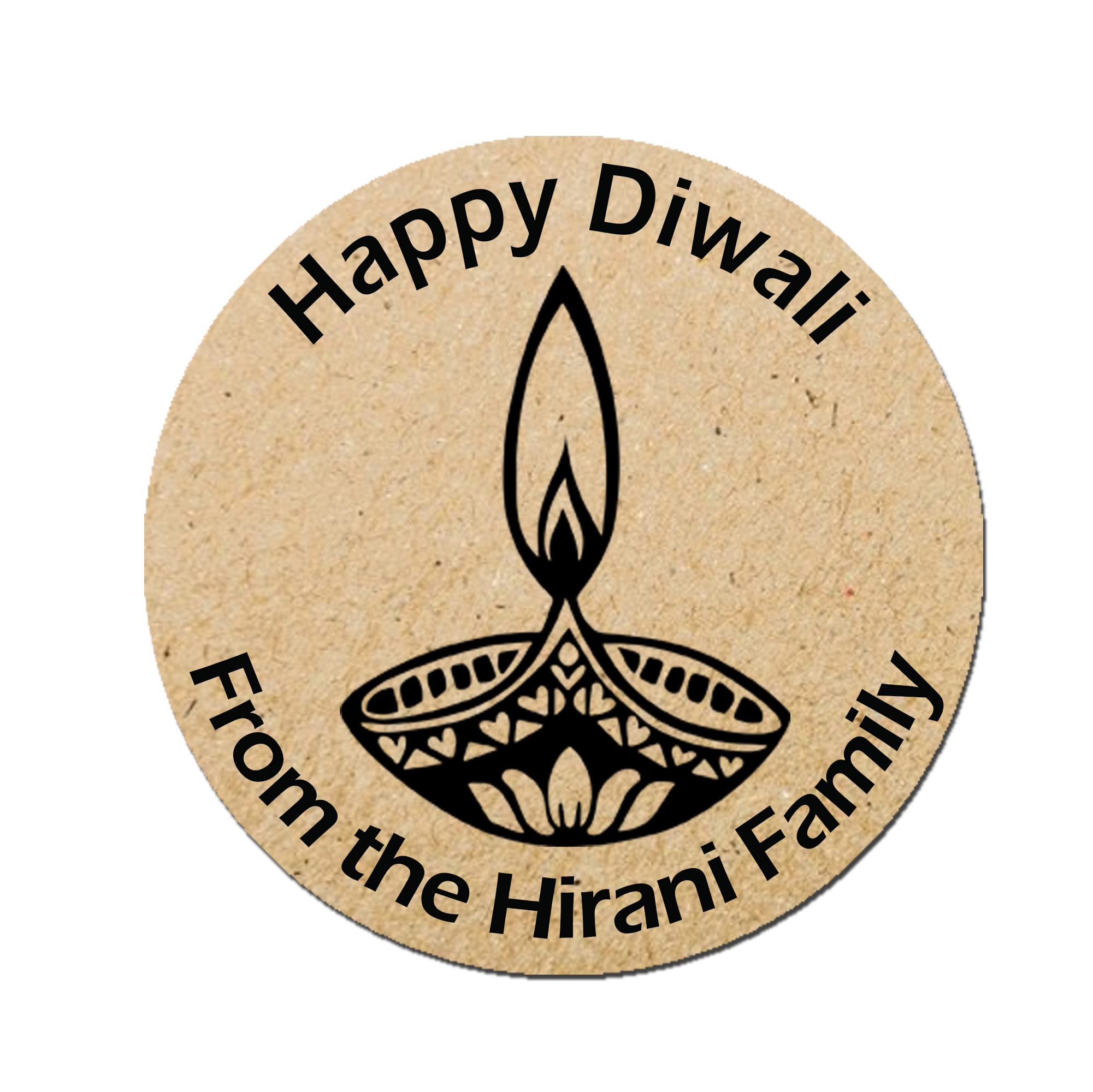 Treasured Forever Personalised Diwali Stickers/Divali Celebration Gift Paisley D1-35 Stickers Labels - Diva Style - (Design 4)