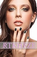 Vista 7 de Uñas postizas a presión medianas de almendra SWEKKE francesas, uñas postizas rojas de cobertura completa con diseños de remolinos, uñas postizas