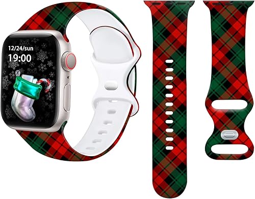 Miniatura 19 de Paquete de correas deportivas compatibles con Apple Watch de 38, 40, 41, 42, 44, 45 y 49 mm, unisex, correa de silicona suave de accesorio para