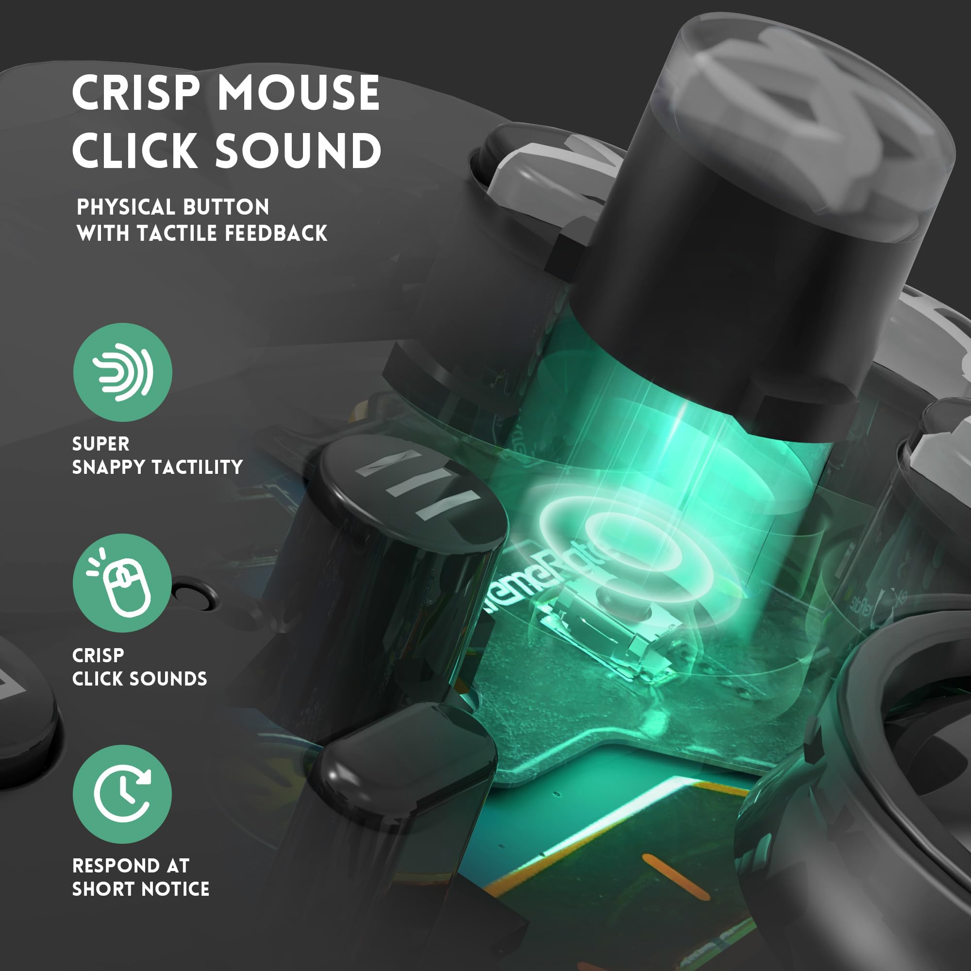 eXtremeRate Whole Clicky Kit pour Xbox Elite Series 2 Manette avec Gâchette & Boutons pour Xbox Elite Series 2 Core Manette (Modèle 1797) Switches Tactiles Ergonomiques Kit Clicky - Version Forte