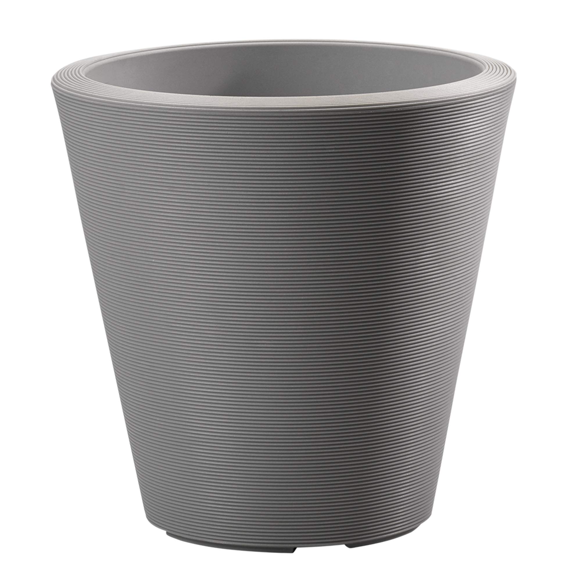 Crescent Garden Madison Planter, Double-Walled Plant Pot, 14" (Slate)