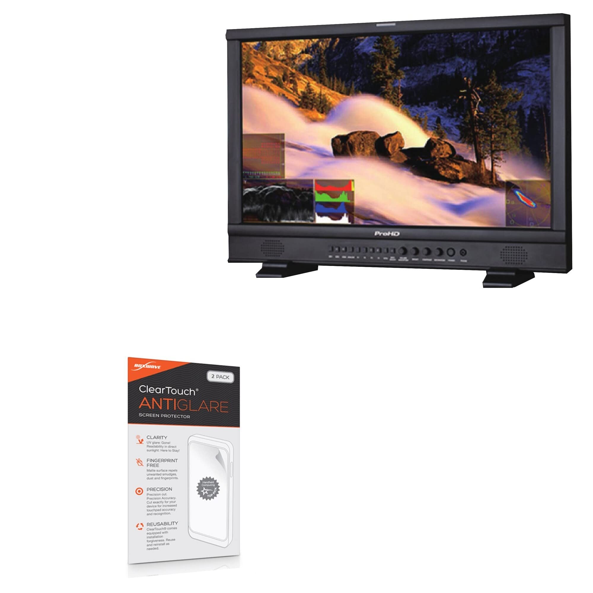 BoxWave Screen Protector Compatible with JVC DT-N24F - ClearTouch Anti-Glare (2-Pack), Anti-Fingerprint Matte Film Skin