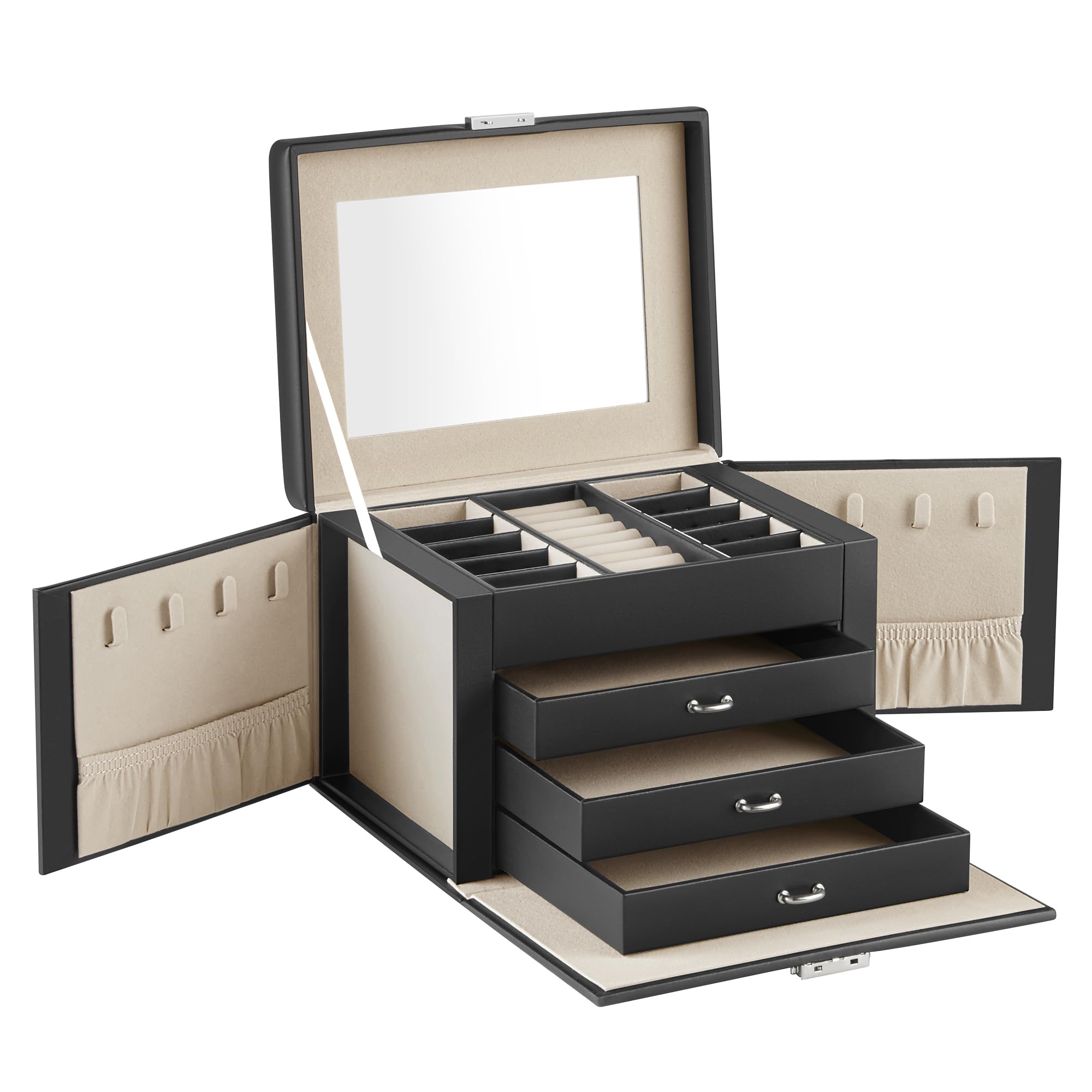 Amazon.com: SONGMICS 4-Tier Jewelry Box, Lockable Jewelry