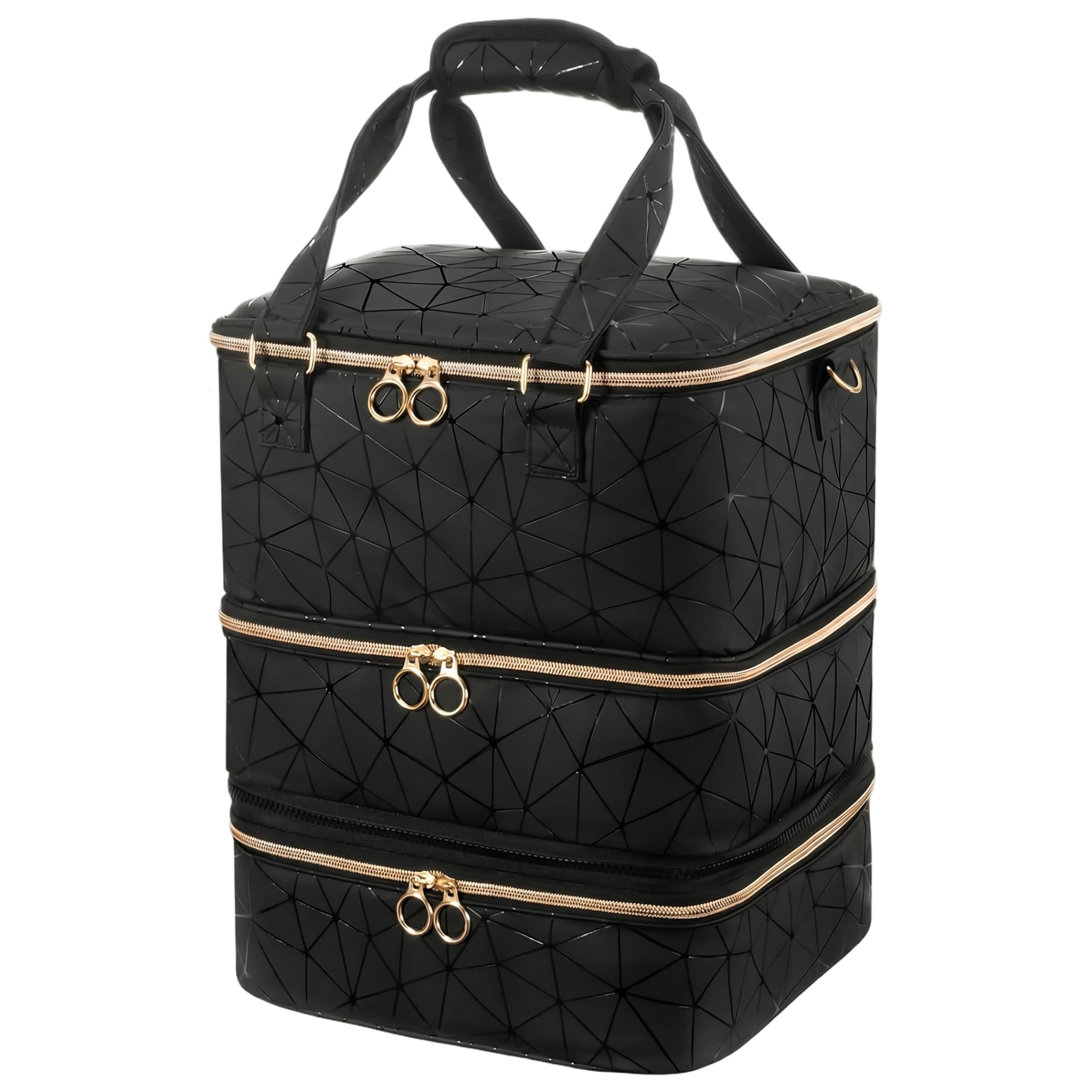 Bolsa para Kit de uñas, 3 y 84 Ranuras, Organizador Negro.