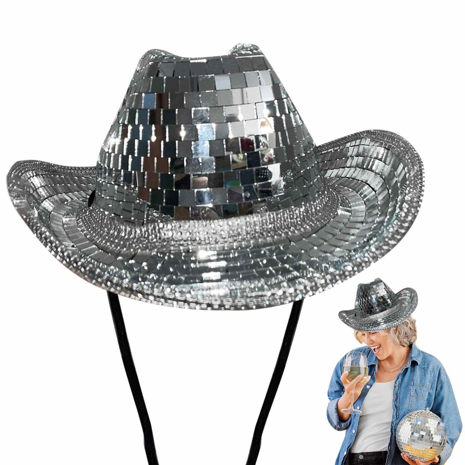Disco Cowboyhut | Cowboyhüte mit Glitzer Pailletten