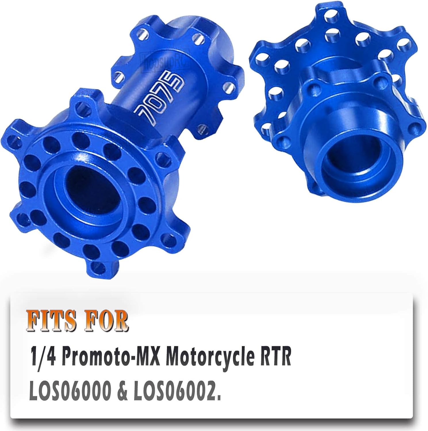 Aluminum 7075-T6 Front & Rear Wheel Hub Hex Upgrades Part for 1/4 Promoto-MX Motorcycle RTR FXR-LOS06000, Promoto-MX Motorcycle RTR Pro Circuit-LOS06002,Blue