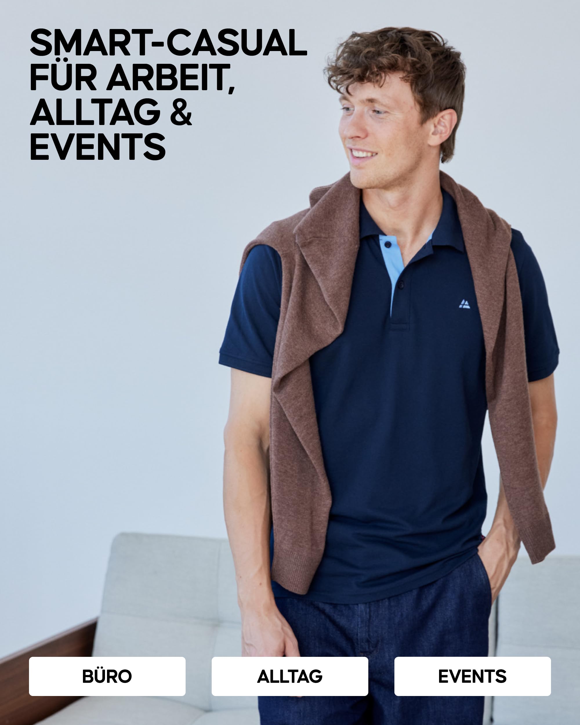 DANISH ENDURANCE Premium Poloshirt Herren Kurzarm (1er|2er Pack), Piqué Qualität aus Bio-Baumwolle, Polohemd, Regular Fit & Stretch, Weich & Bequem