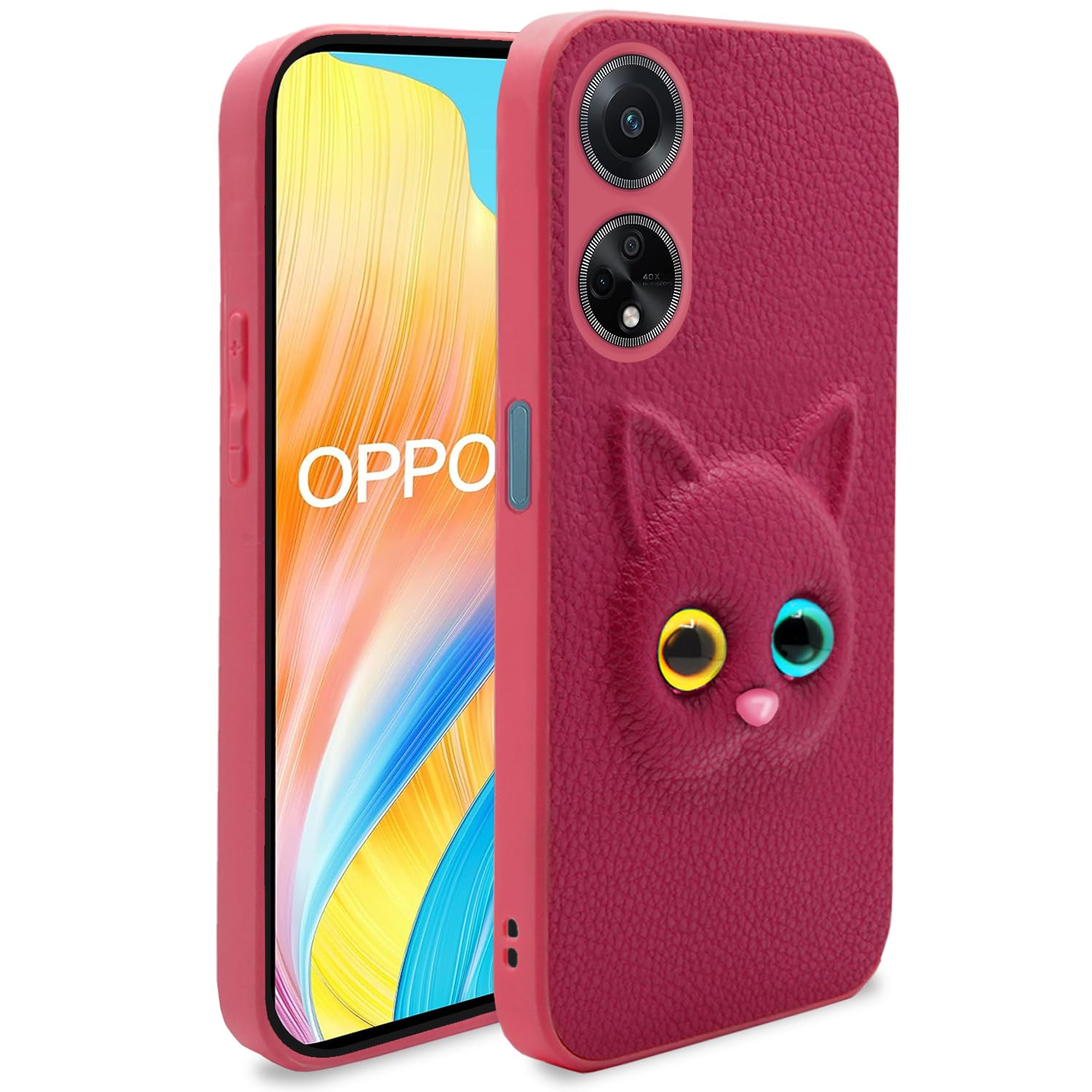 Pikkme Oppo F23 5G Back Cover for Girls | Cute Cat Leather Finish | Soft TPU | Case for Oppo F23 5G (Pink) (B0CFXR5MK5) Amazon Price History, Amazon Price Tracker