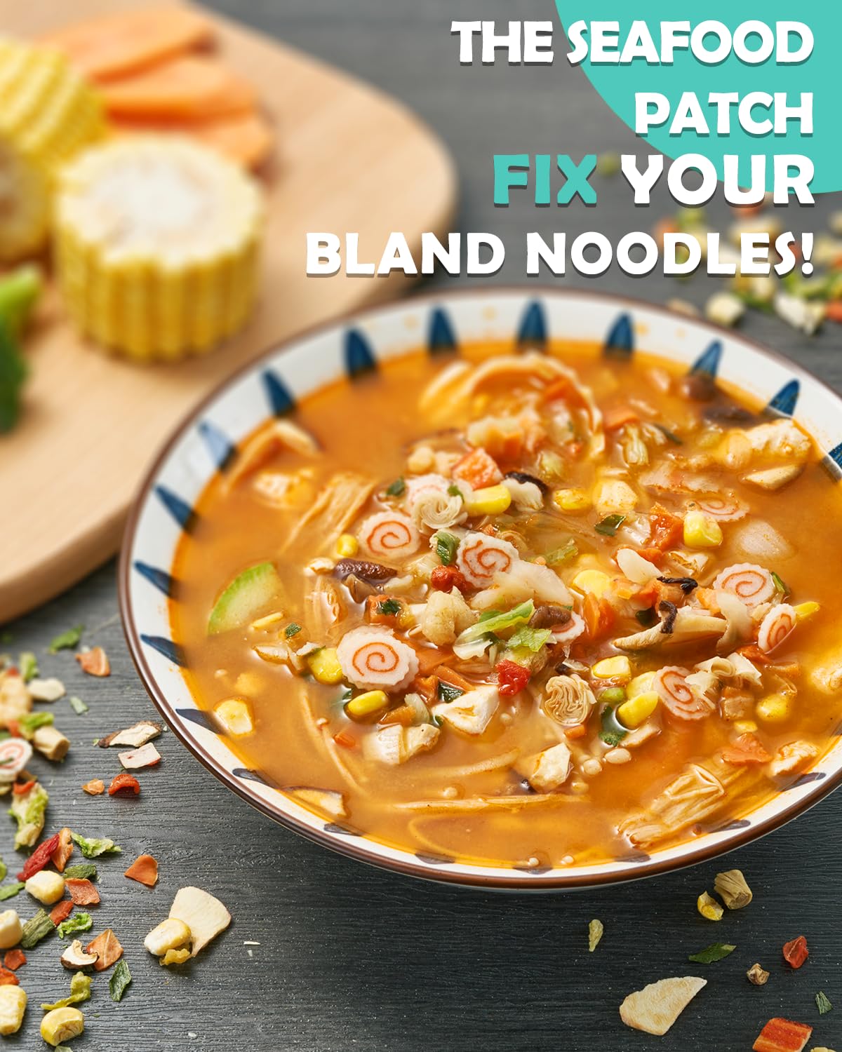 Ramen Toppings Bundle – Seafood Mix & Vegetable Mix (2-Pack) | Enhanced with Goji Berries for Rich Flavor