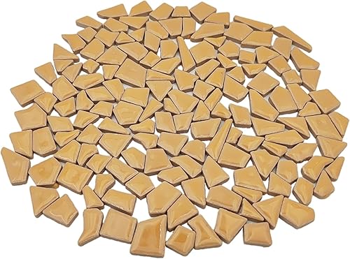 Mosaico de cerámica de 7.05 oz para manualidades, azulejos de mosaico de porcelana de color irregular de 0.2 x 0.8 pulgadas para decoración del
