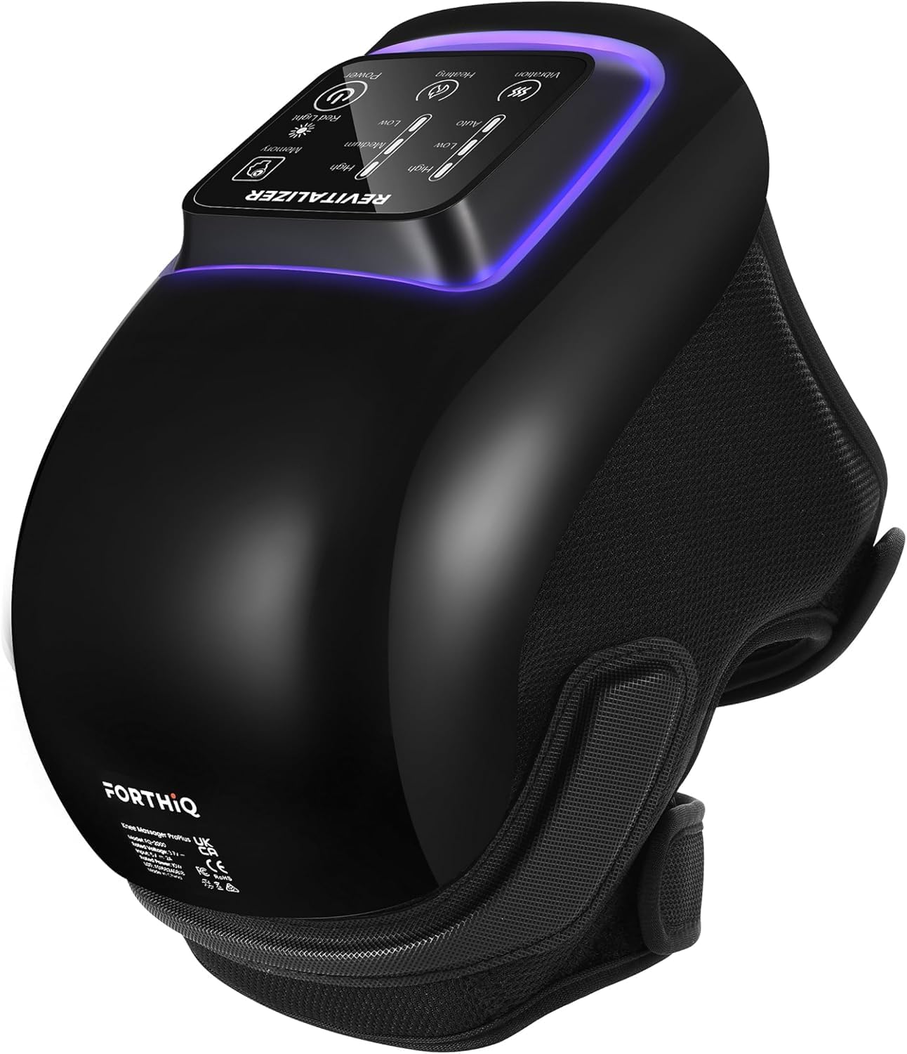 FORTHiQ Knee Massager Pro+ with Heat, Red Light and Vibration, 6-in-1, Dual-Wavelength - Cordless, Portable, Adjustable Straps, Easy to Use, Saves Your Settings, FSA-HSA Eligible
