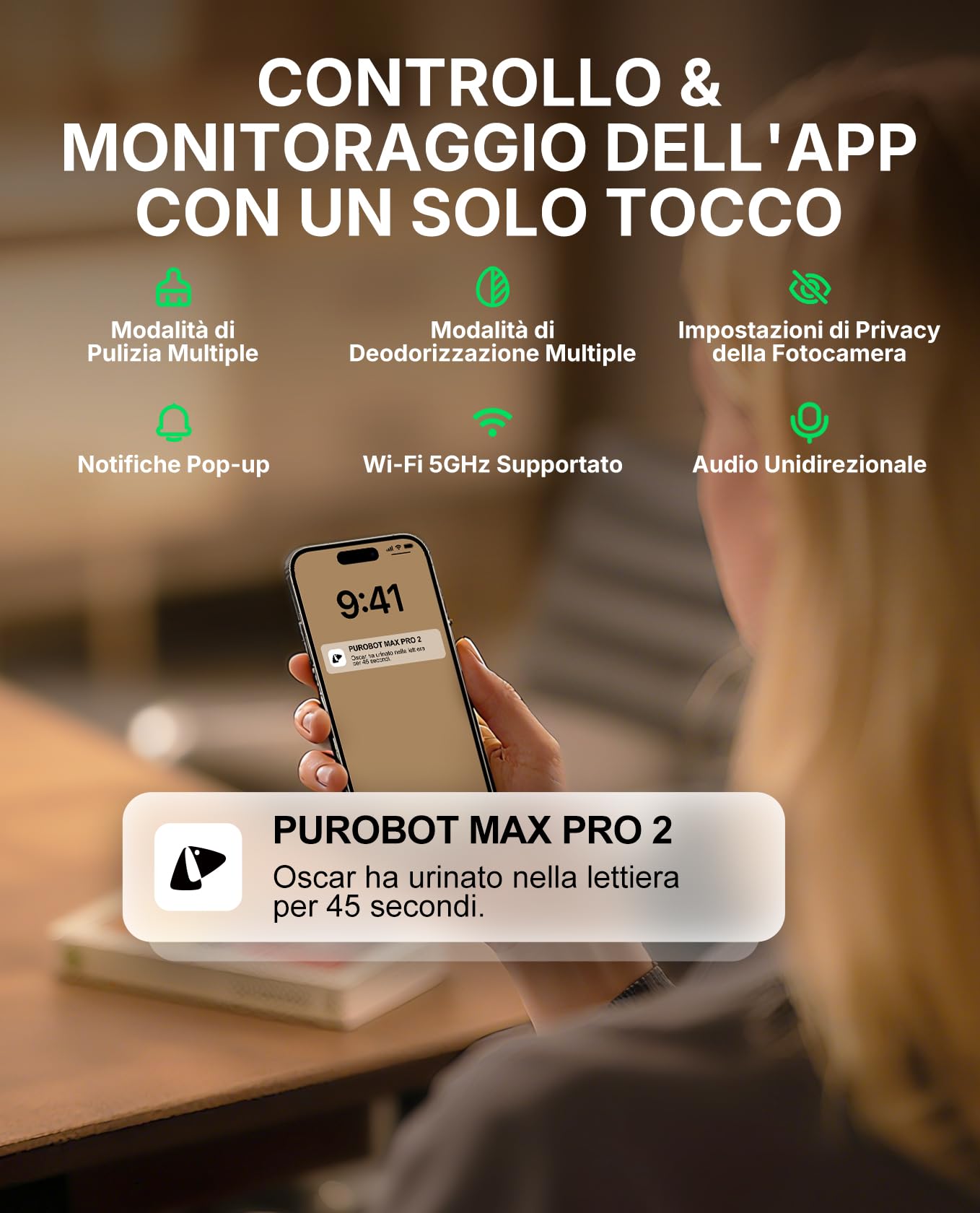 PETKIT PUROBOT MAX PRO 2 Lettiera Gatto Autopulente, Fotocamera AI, Ingresso Ultra Largo, Visione Notturna 210°, App WiFi 2,4/5GHz, Imballaggio Senza Contatto, Monitoraggio Salute, Multi-Gatto