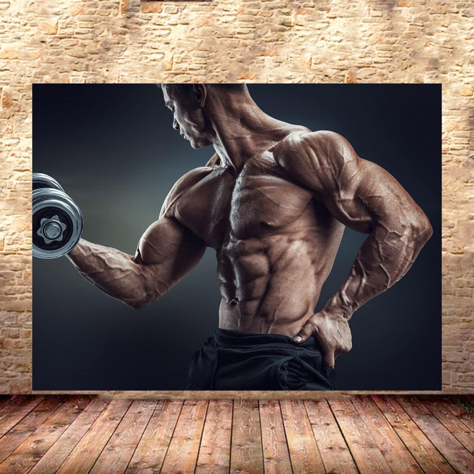 Gym Poster Motivational Wall Art Prints Bodybuilding Poster Workout Poster For Home Gym Decor Sexy Muscle Man Poster Fitness Poster Exercise Picture 0122084