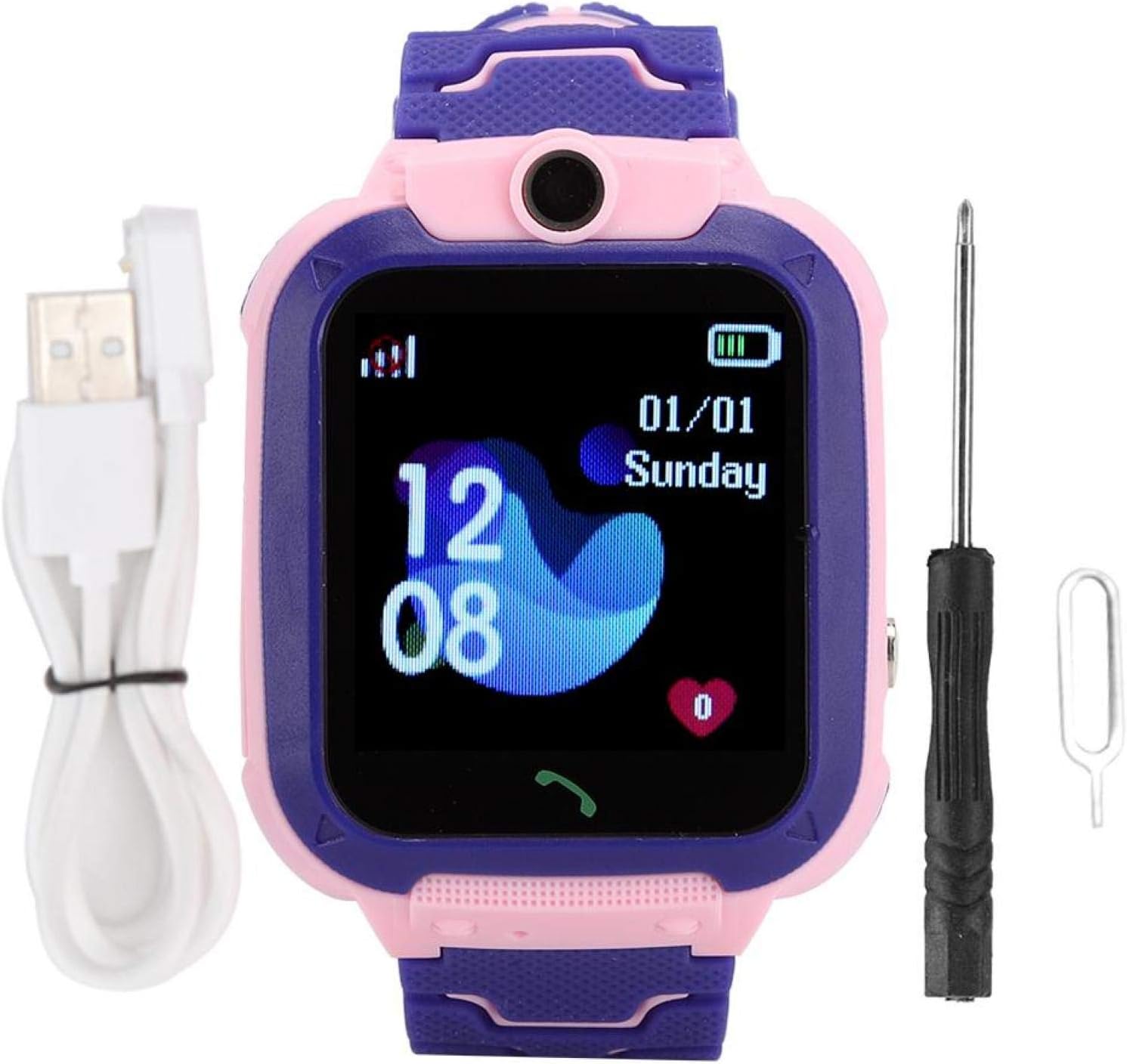 Socobeta Pulsera Inteligente Pantalla Táctil Remoto Auto-Temporizador Modo Aula Chat de Voz para Niños