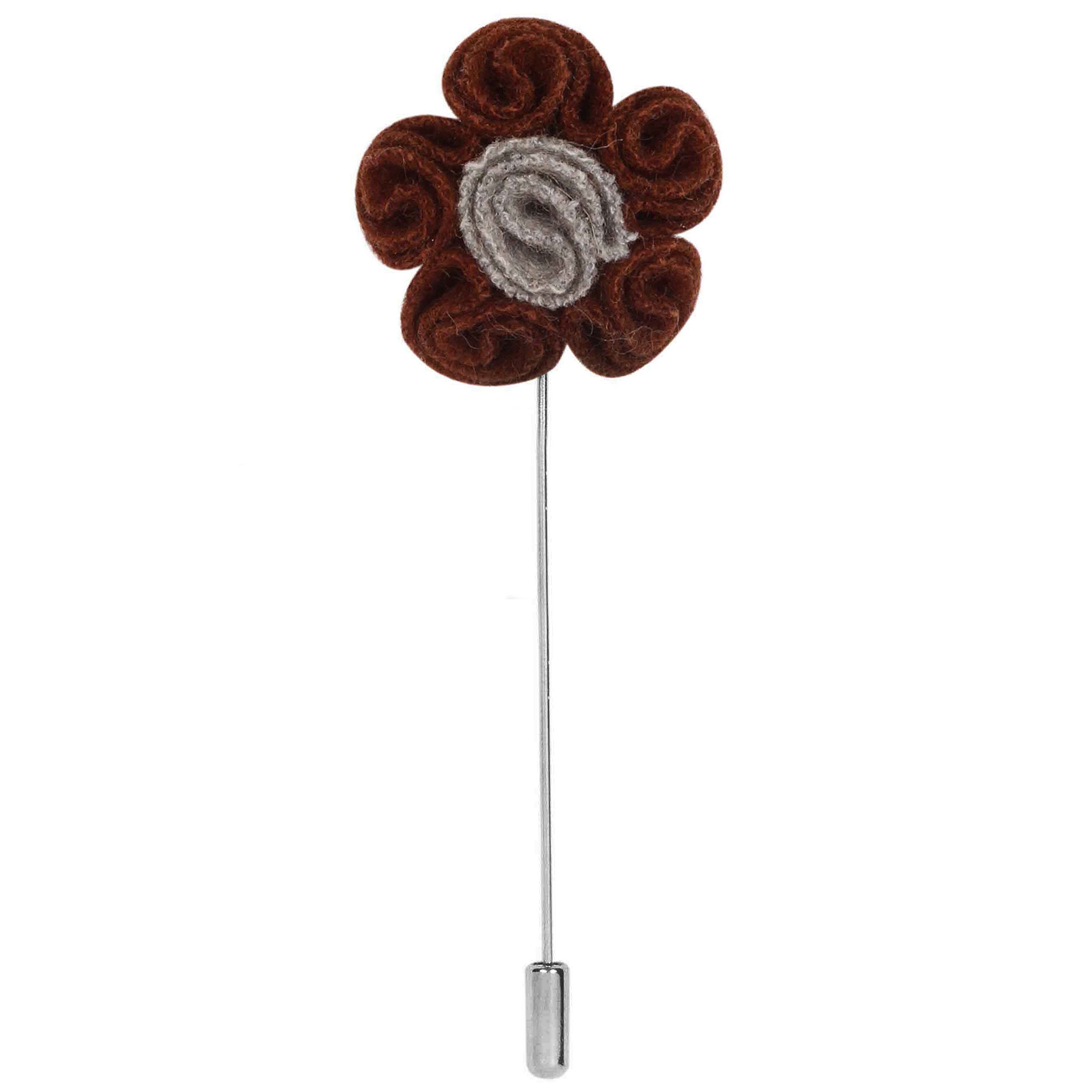 peluche Florwer in Flower Brown Brooch for Men-picture-28
