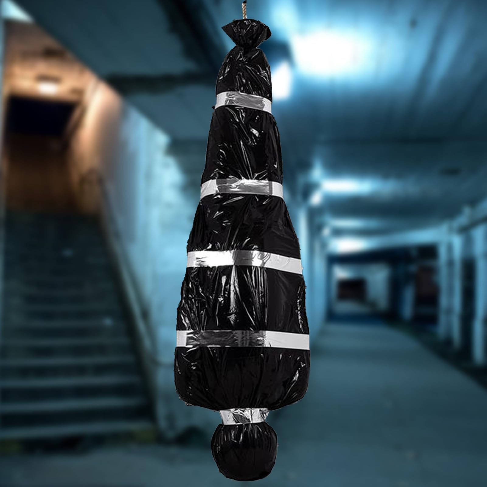 Decoraciones Halloween Exterior | Cadáver De Halloween - Accesorio Terrorífico Cadáver Falso en Bolsa para Casas Encantadas Interior Exterior