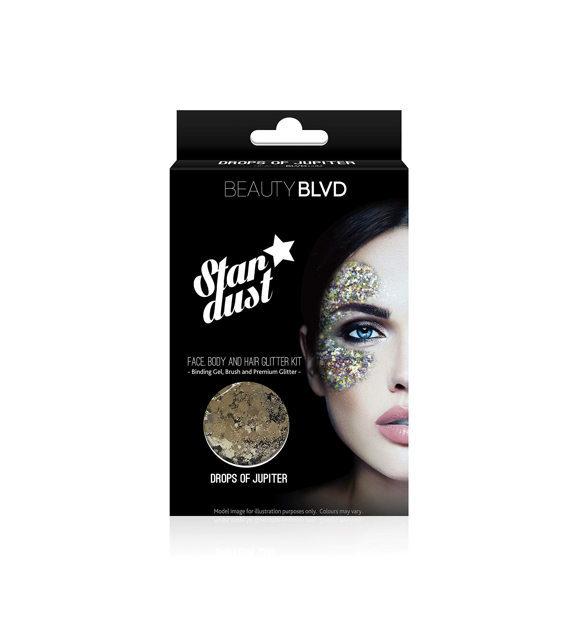 BEAUTYBLVDStardust, Cruelty Free Face, Body and Hair Glitter, Professional Kit - Drops of Jupiter