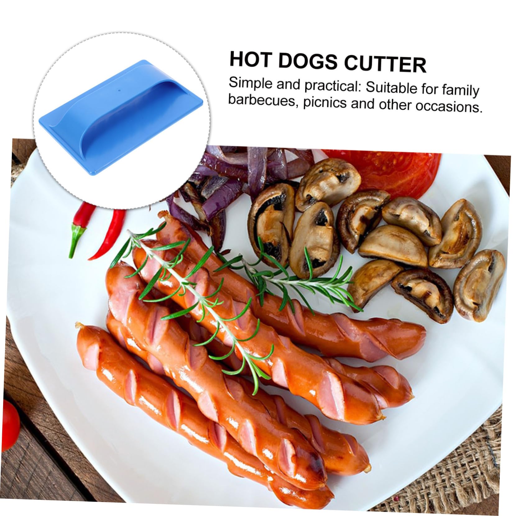 NAMOARLY Home Sausage Cutters Hot Dog Slicers Plastic Slicer Easy to Use Kitchen Tools
