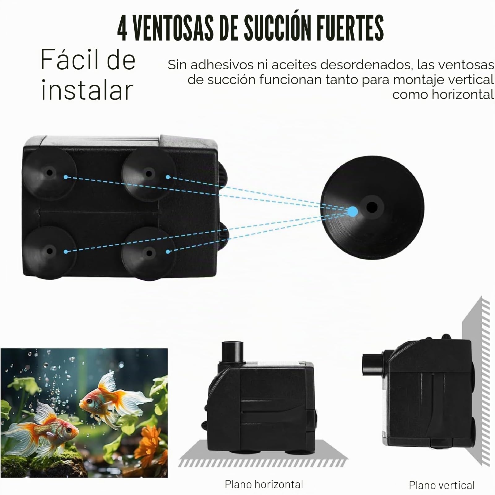 Bomba sumergible para fuente de agua BARST, bomba de fuente de 12V AC 800L/H con cable de alimentación de 10m y anillo de luz LED para acuario, estanque, bebederos de pájaros, tanque de peces JR-800LV
