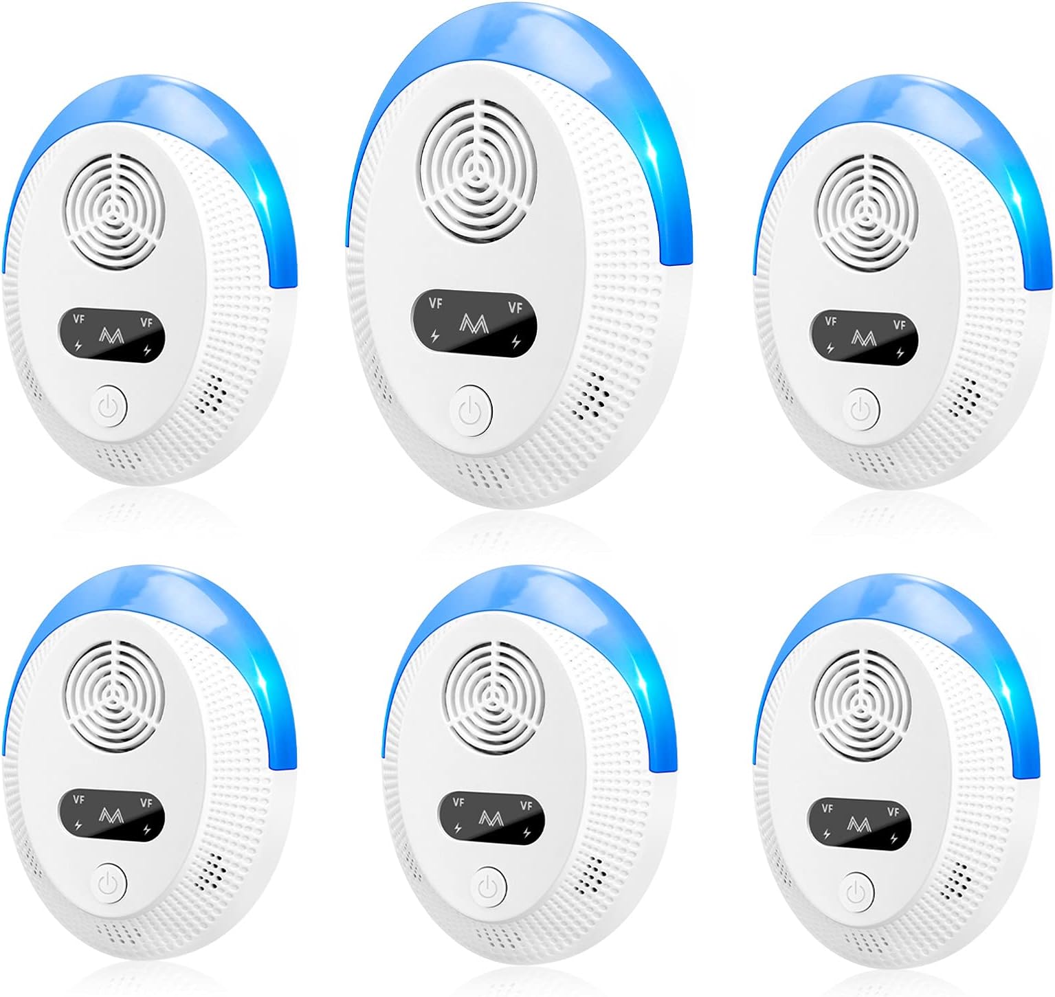 MIKOO Ultrasonic Pest Repeller 6 Pack, Upgraded Electronic Ultrasonic Pest Repellent Plug-in Indoor Pest Control for Mosquito, Mice, Ant, Spider, Fly, Bed Bugs, Flea, Rodents, Rat