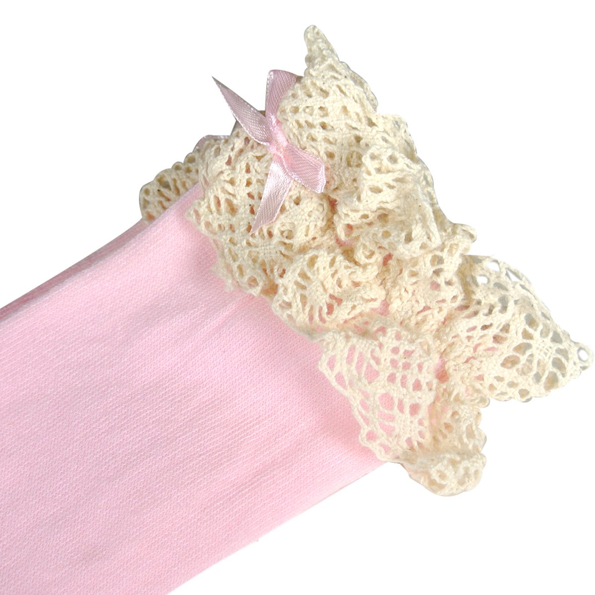 Wrapables Mädchen Socken mit Spitze, Rüschen und Schleife, 5 Stück