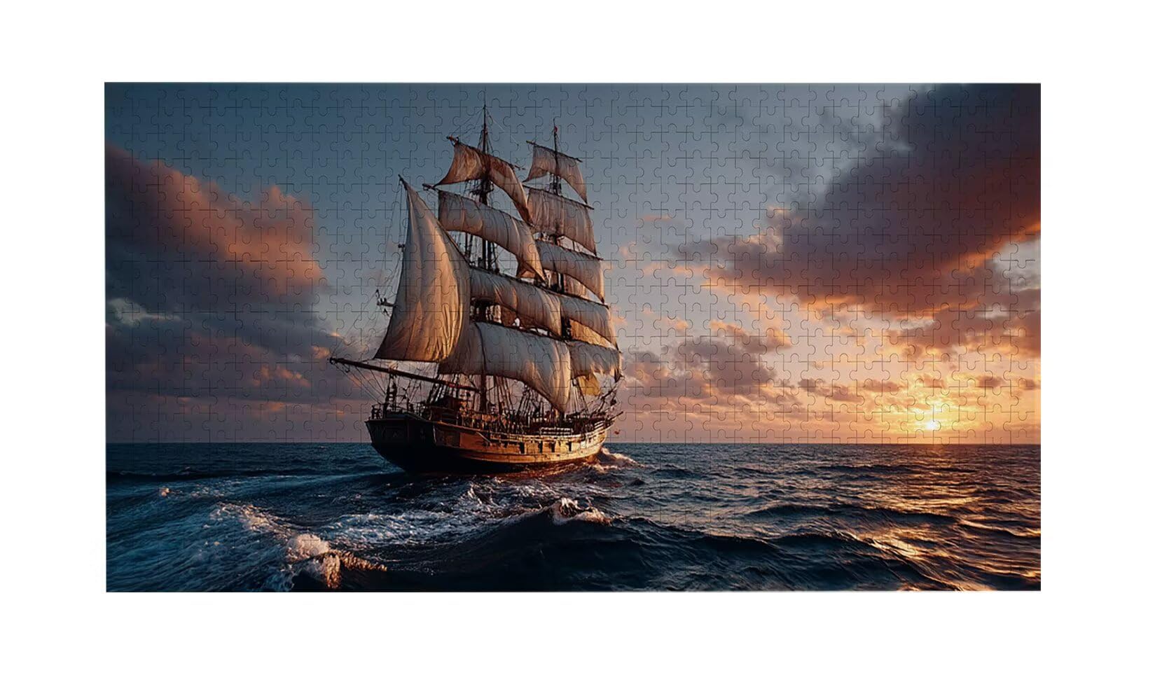 Puzzle para Adultos 1692 Piezas, Mar de Vela Puzzle, Difícil, Desafiante, Rompecabezas Encajan Perfectamente, Letras en la Parte Posterior, sin Polvo, Regalo para Personas Mayores (179x31cm) v-202