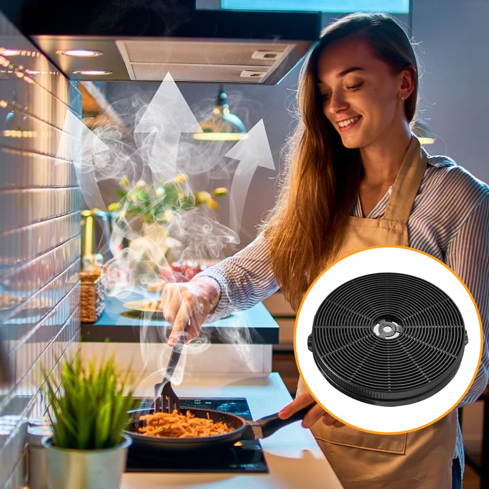 2 Piezas 17.5x2.4 cm Circulación de Aire Filtros de Campana Extractora | Universal Filtro de Carbono Activo Compatible con Múltiples Marcas y Modelos, Adecuado para Campana Extractora de Cocina