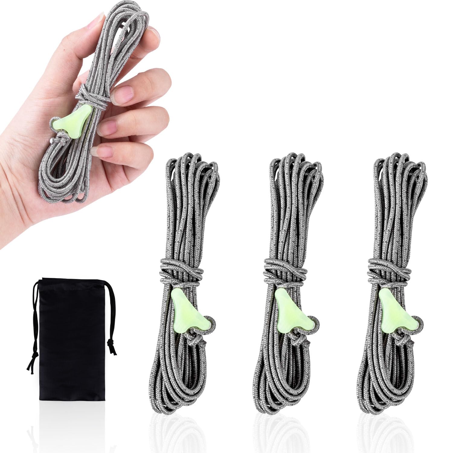 5色セット】キイロコンコン パラコード 反射材入り 30M 5mm ◇パラ