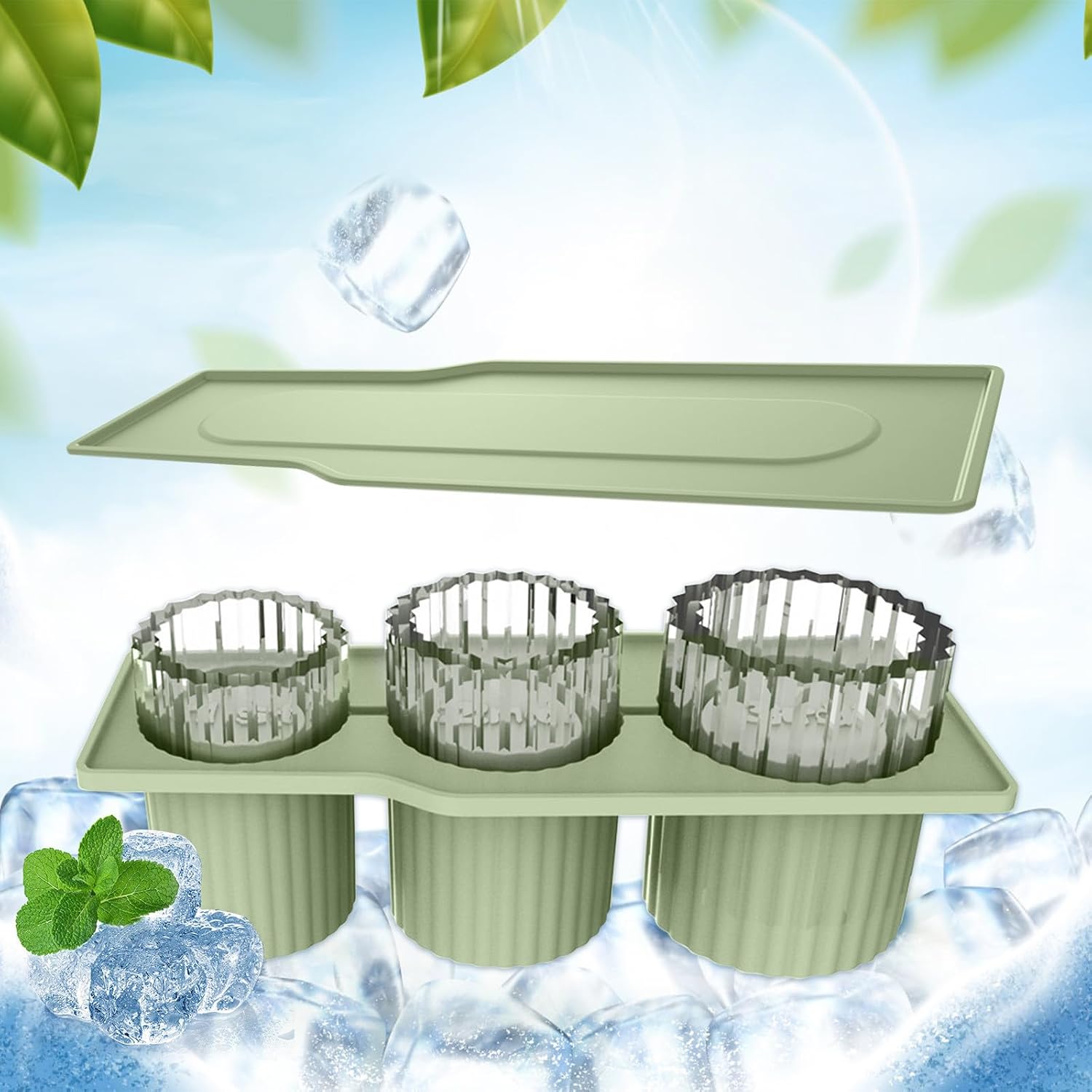 2024 New Updated Design Ice Cup Mold, One Cup Silicone
