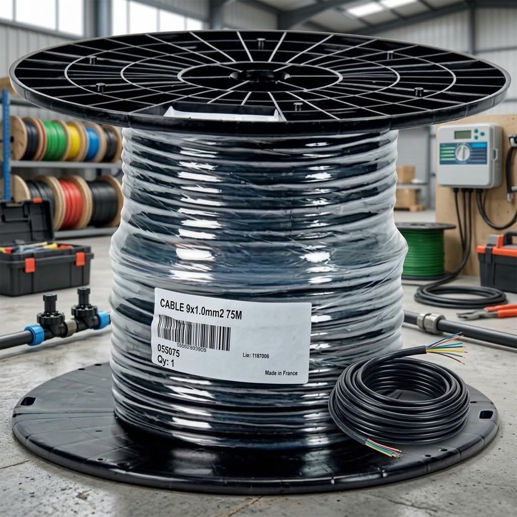 Suinga Cable Eléctrico Manguera 13 Hilos 1 mm² | Rollo de 75 Metros | Cable Multiconductor Flexible para Instalaciones Eléctricas | Manguera Eléctrica Resistente y Versátil