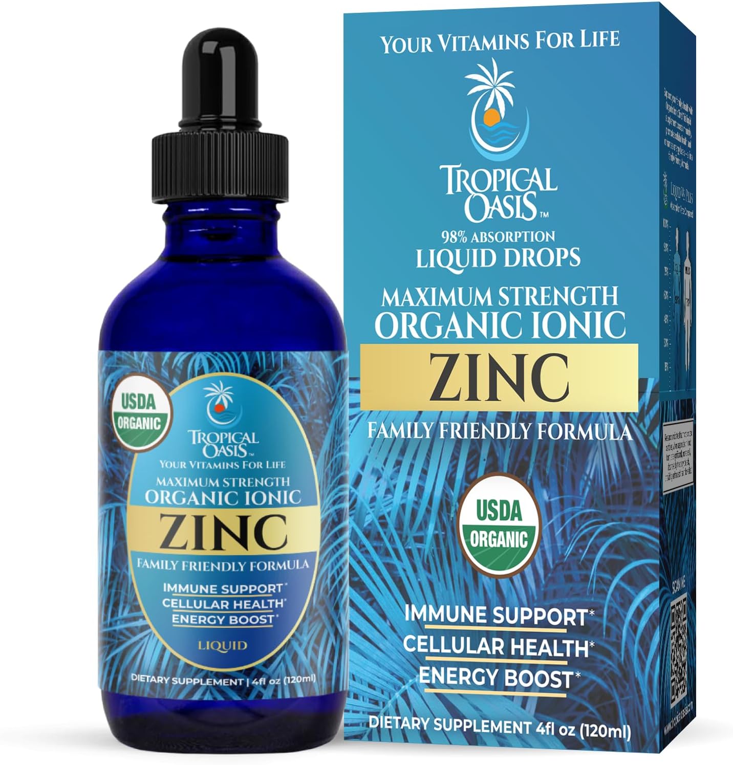 USDA Organic Ionic Zinc Droppers for Men, Women & Kids | Liquid Zinc Supplement Trace Mineral Formula | Immune Function | Skin Health | 98% Absorption | Sugar-Free, Vegan, Non-GMO | 4 Fl Oz USDA Organic Ionic Zinc Droppers for Men, Women & Kids | Liquid Zinc Supplement Trace Mineral Formula | Immune Function | Skin Health | 98% Absorption | Sugar-Free, Vegan, Non-GMO | 4 Fl Oz