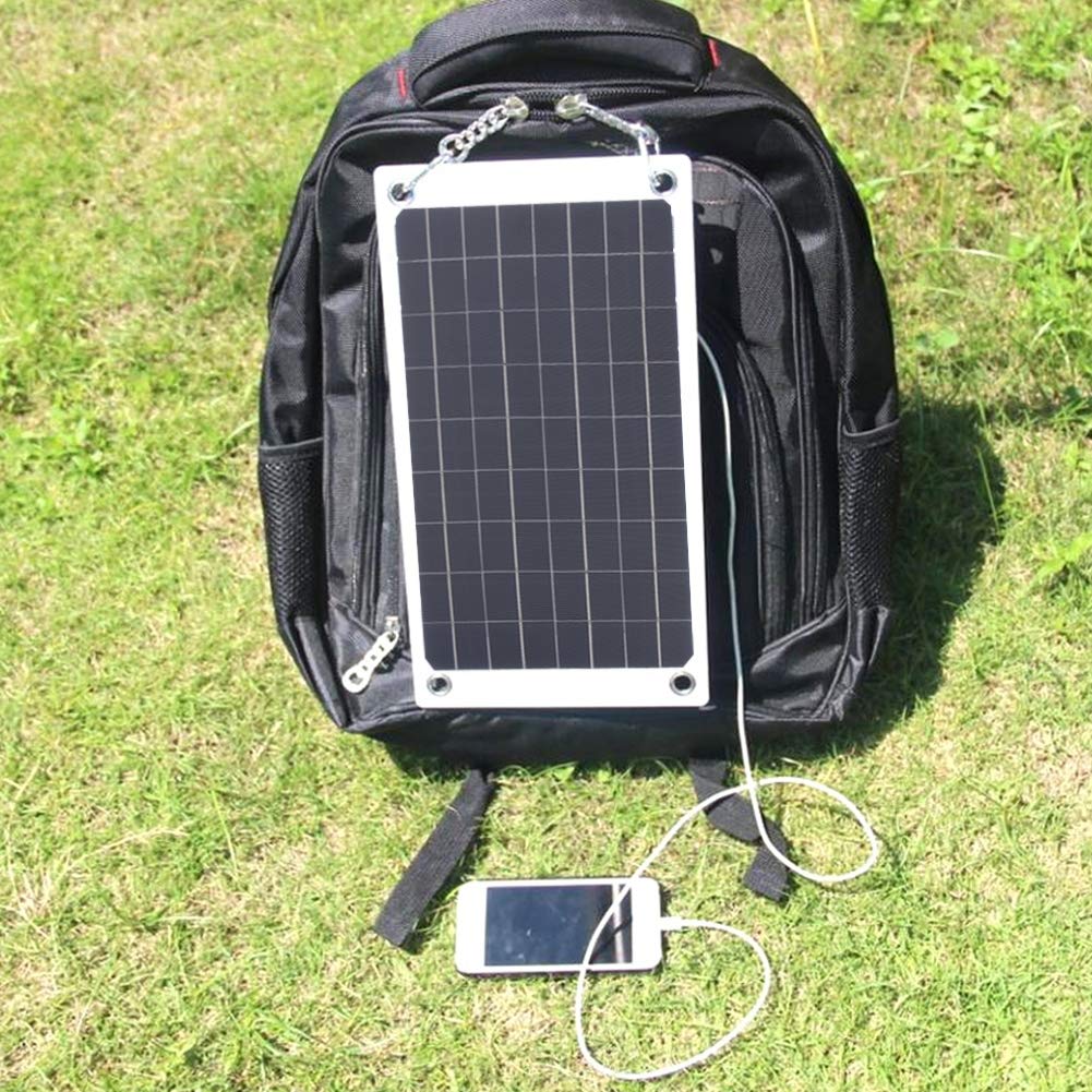 Caricatore da pannello solare da 20 W monocristallino USB doppia uscita CC portatile di alta qualità per batteria da 12 V da campeggio all'aperto