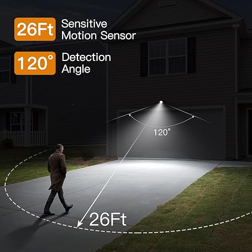 Miniatura 3 de Luces solares para exteriores, luz solar de seguridad con sensor de movimiento, luces de inundación solares con 3 modos de iluminación, luz