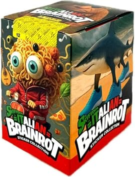 Panini Italian Brainrot Sticker Koleksiyonu, 50 Paket, 250 Çıkartma