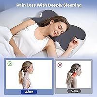 Vista 7 de Almohada cervical cervical para aliviar el dolor, almohada cervical ergonómica para dormir, almohada ortopédica de contorno para dormir de lado