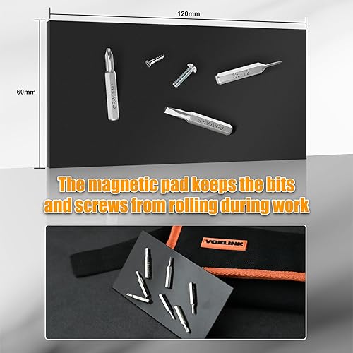 Miniatura 8 de VCELINLK - Juego de mini destornilladores de precisión 38 en 1 con 30 piezas Torx T6 T8 T9 T15, P5, Phillips PH00, Triwing Y00 Bits, kit de