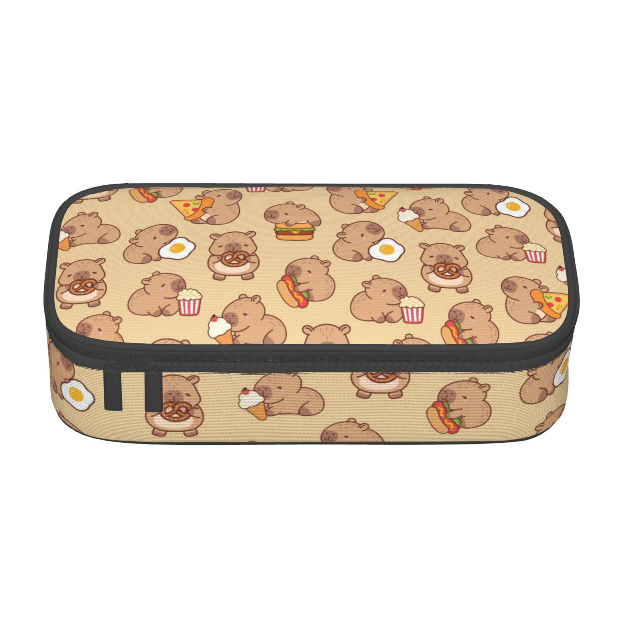 Gelasgo Capybaras Pencil Pouch for Girls, Large Capacity Pencil Case with Double Zipper & Compartments, Cute Portable Pen Bag for Kids School Supplies, Organizer for Calculator, Office & Travel