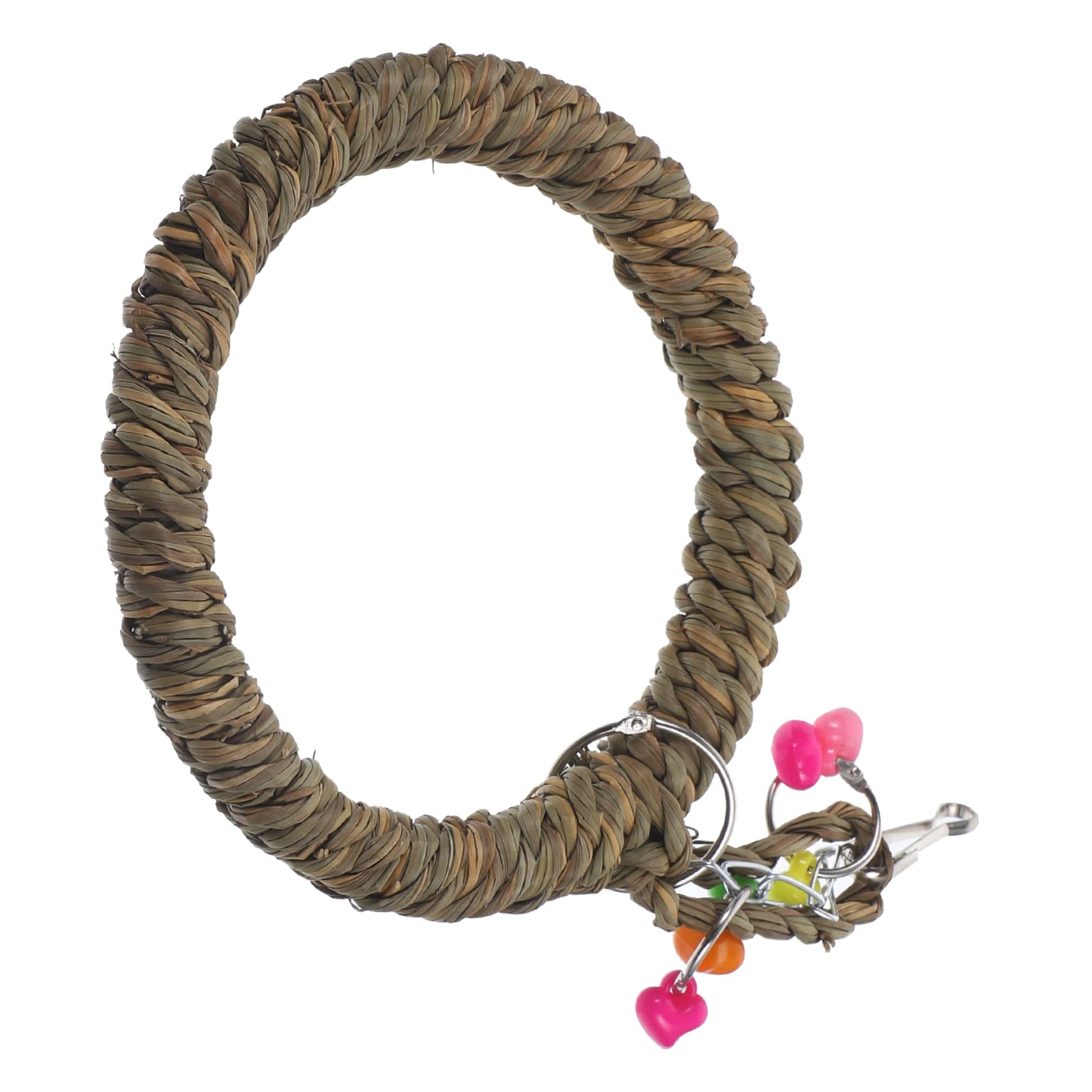 POPETPOP 5piezas Perch Stand Colgante para Pájaros Hamaca De Cuerda Natural para Periquitos y Loros Juguete De Verano para Mascotas Soporte Resistente y Duradero