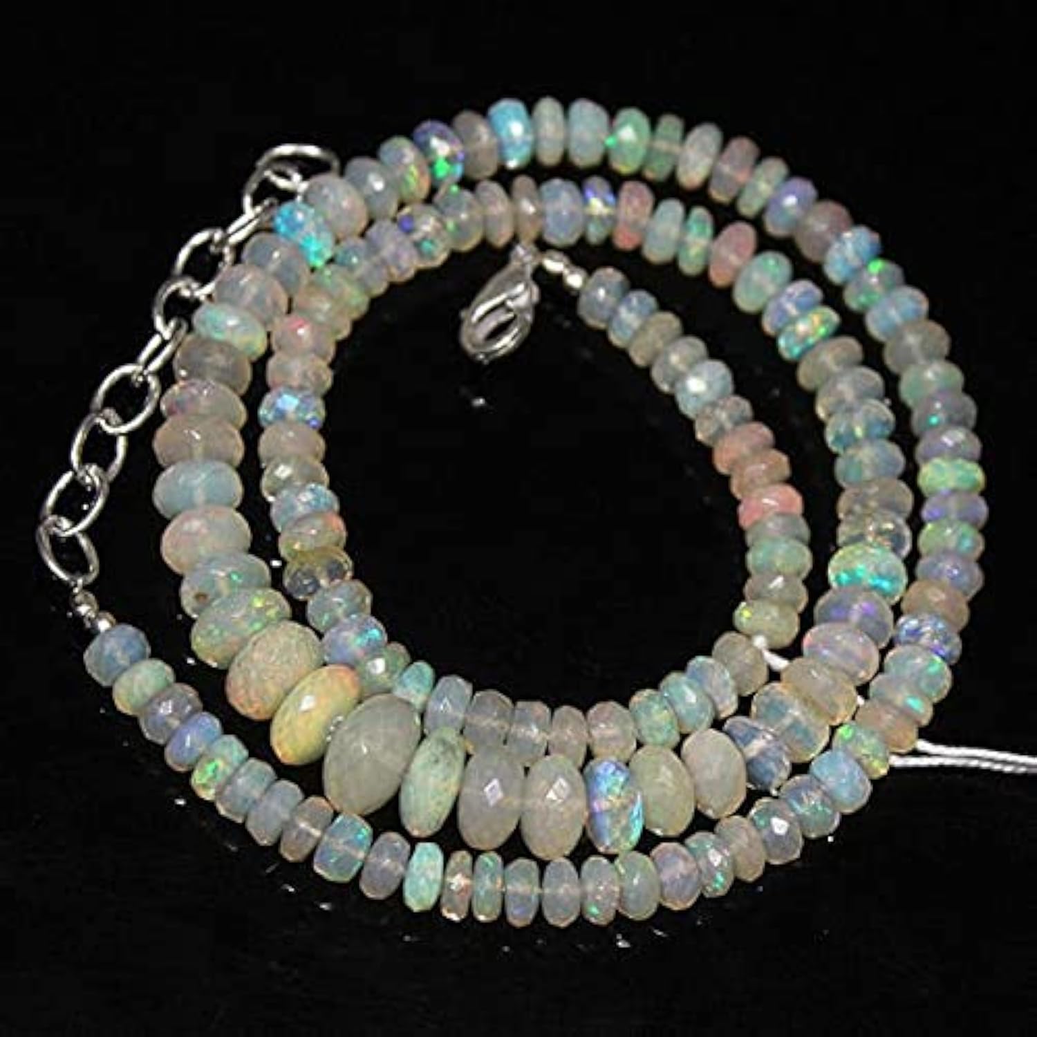 Opale de feu éthiopienne en fil de perles rondelles pour créer un cadeau personnalisé unique