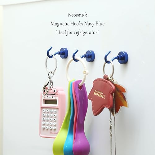Miniatura 4 de Neosmuk Ganchos magnéticos, imanes de tierra resistentes con gancho para refrigerador, gancho de crucero extra fuerte para colgar, colgador