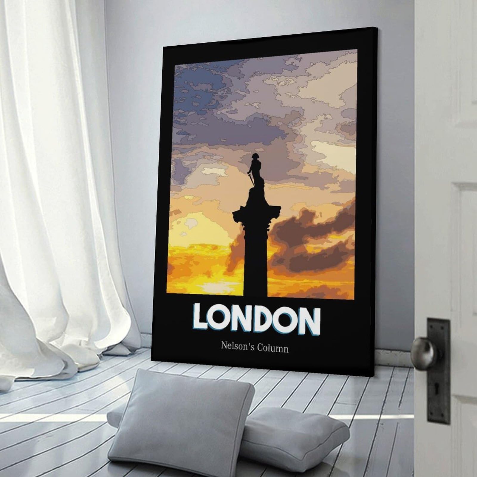 Junmoney Trafalgar Square Canvas Wall Decor, 20x30inch(50x75cm), for New Homes, Bedrooms Or Workspaces, Gift Idea for Housewarming And Birthdays