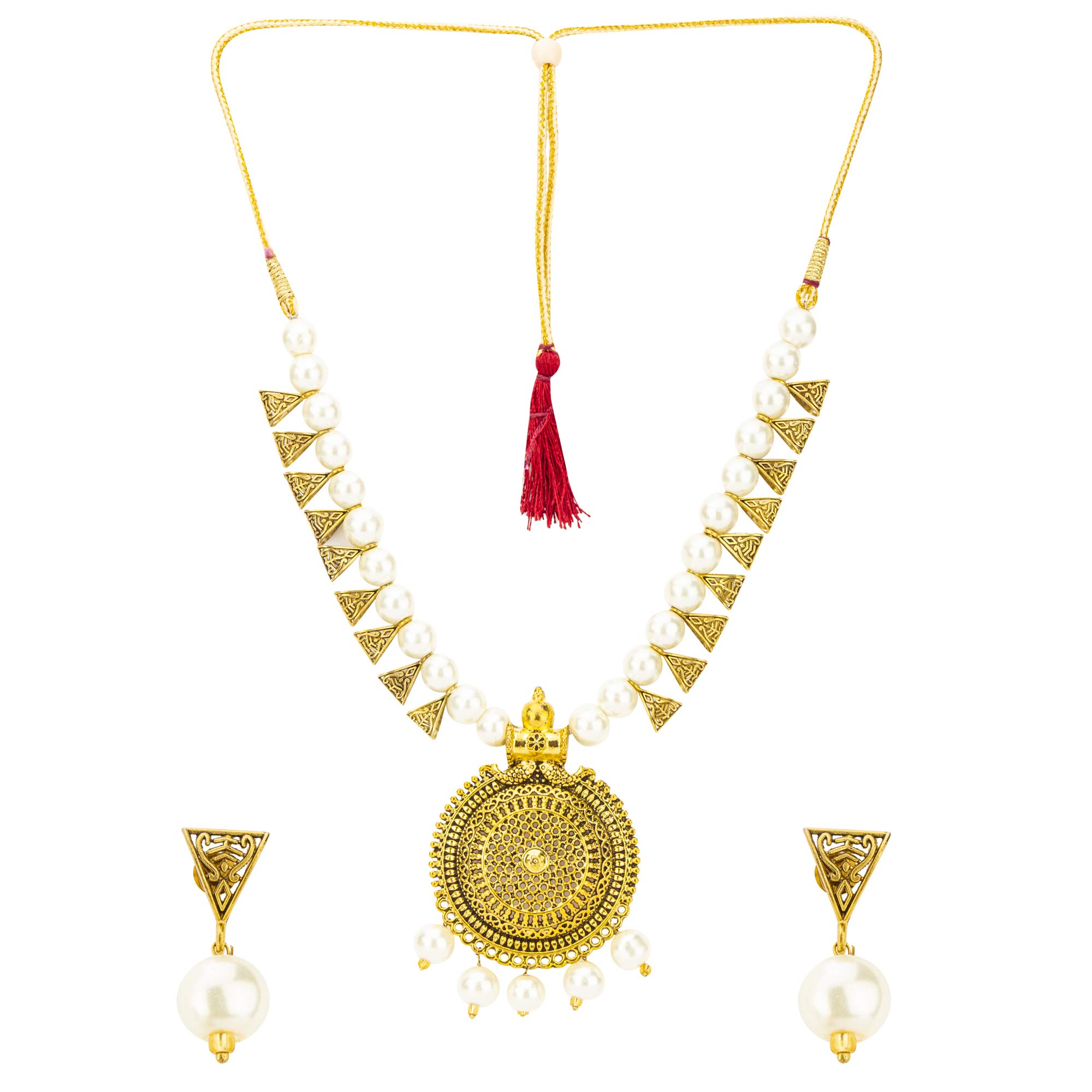 Chic Gold Necklace and Earrings Set
