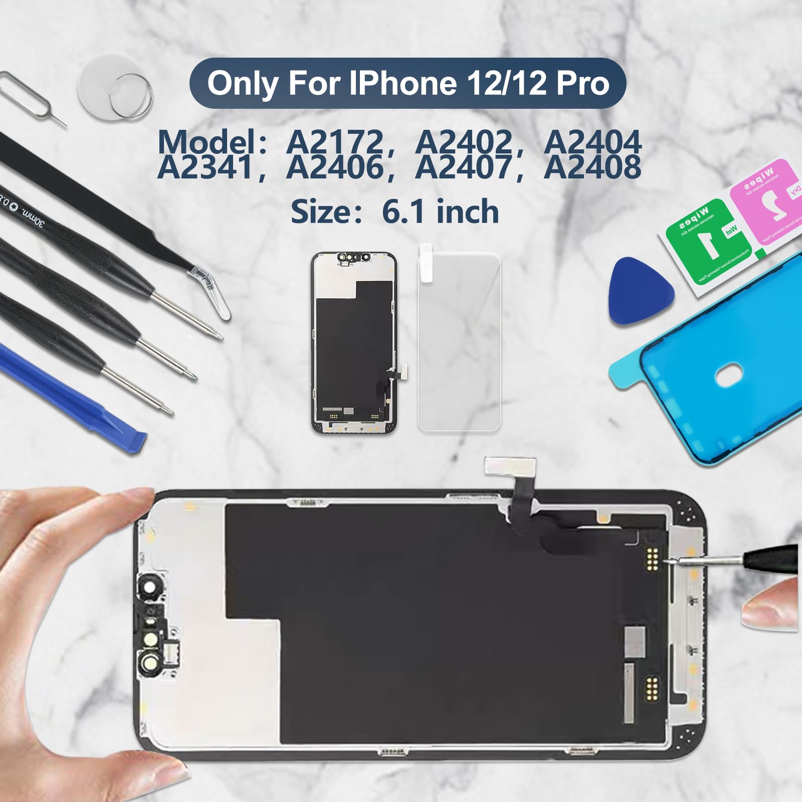 Amazon.com: for iPhone 12/12 Pro Screen Replacement 6.1