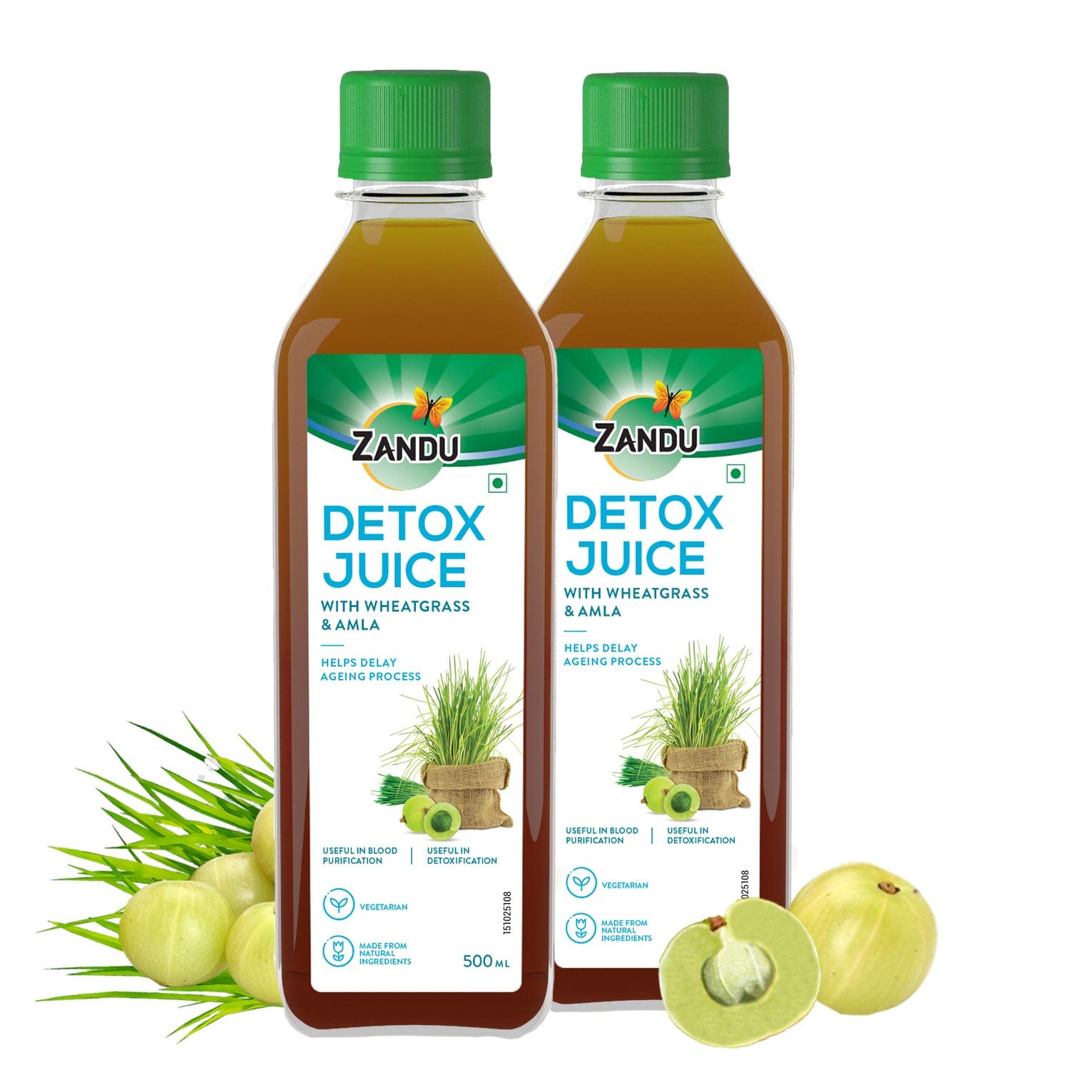 Zandu Detox Juice: Use the Power of this Body Detoxification Drink to Experience Array of Health Benefits|Rich in Vitamin C| Helps with Body Detox (Pack of 500 ml x 2) (B0B1X5WFPN) Amazon Price History, Amazon Price Tracker