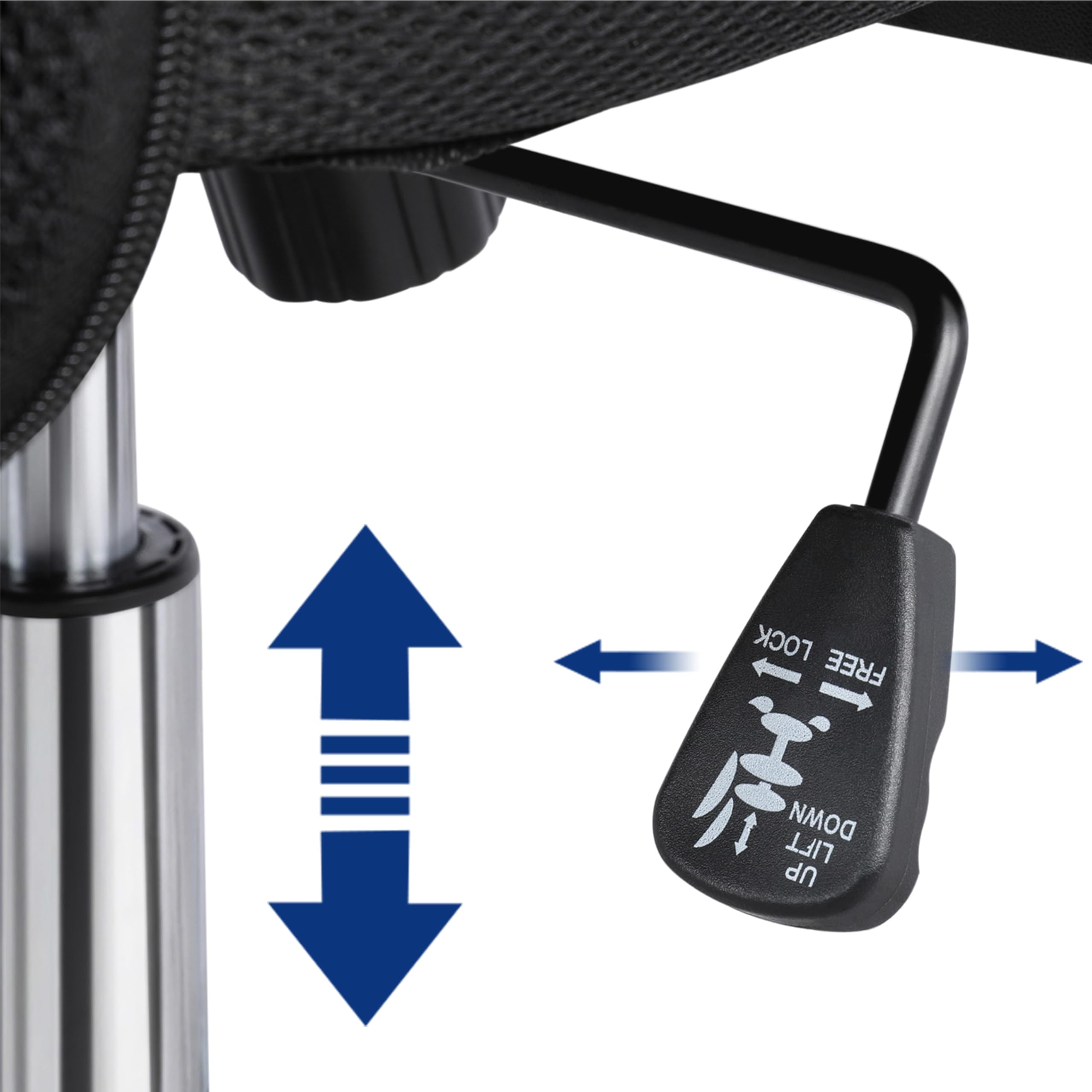 Sedia Ufficio Ergonomica Sedia da Scrivania Girevole Inclinabile in Rete Traspirante Schienale Alto Imbottita Altezza Regolabile con Braccioli e Rotelle Portata di 135kg Nera