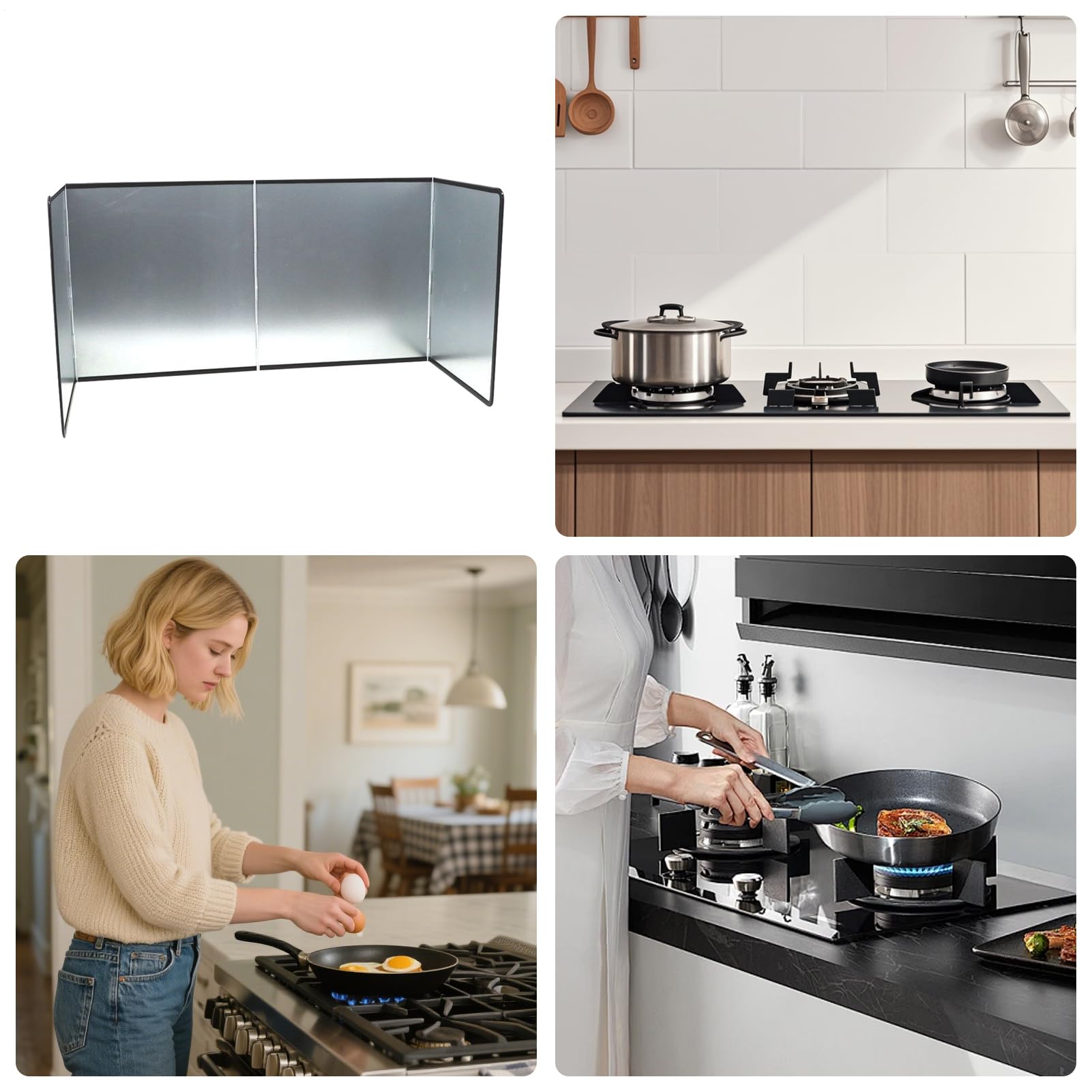 Protector Antisalpicaduras Pantalla Antiaspersion | Protector Plegable Antiadherente Aislante Del Calor Para Sartenes Pared Y Encimera De Cocina Proteccion Alimentos